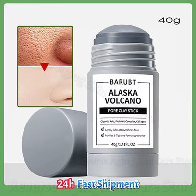 Alaska Volcano Mask Mugwort Cleansing Mask Stick Shrink Pores Acne Deep Blackhead Remover Facial Cleansing Moisturizing Mask 40G
