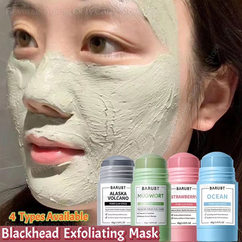 Alaska Volcano Mask Mugwort Cleansing Mask Stick Shrink Pores Acne Deep Blackhead Remover Facial Cleansing Moisturizing Mask 40G