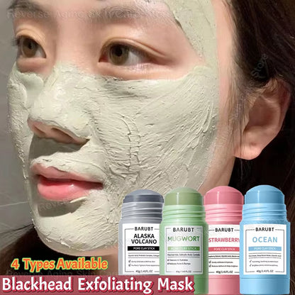 Alaska Volcano Mask Mugwort Cleansing Mask Stick Shrink Pores Acne Deep Blackhead Remover Facial Cleansing Moisturizing Mask 40G