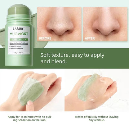 Alaska Volcano Mask Mugwort Cleansing Mask Stick Shrink Pores Acne Deep Blackhead Remover Facial Cleansing Moisturizing Mask 40G