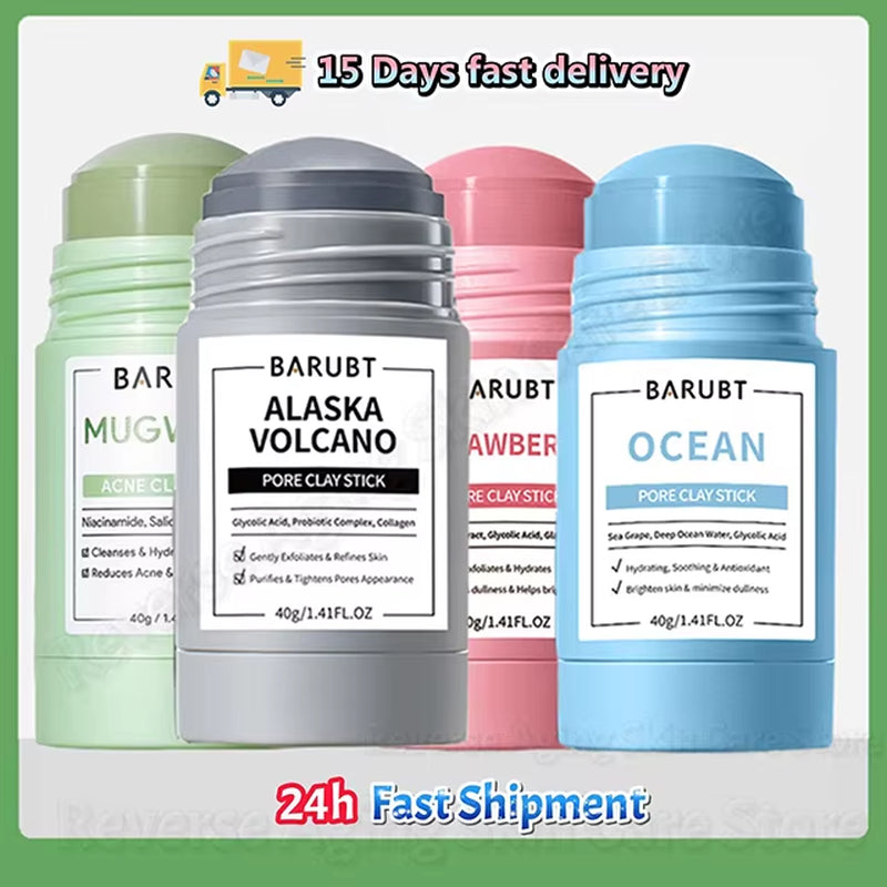 Alaska Volcano Mask Mugwort Cleansing Mask Stick Shrink Pores Acne Deep Blackhead Remover Facial Cleansing Moisturizing Mask 40G