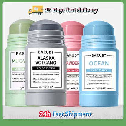 Alaska Volcano Mask Mugwort Cleansing Mask Stick Shrink Pores Acne Deep Blackhead Remover Facial Cleansing Moisturizing Mask 40G