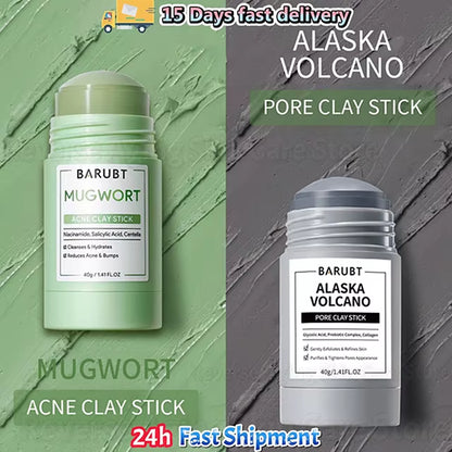 Alaska Volcano Mask Mugwort Cleansing Mask Stick Shrink Pores Acne Deep Blackhead Remover Facial Cleansing Moisturizing Mask 40G